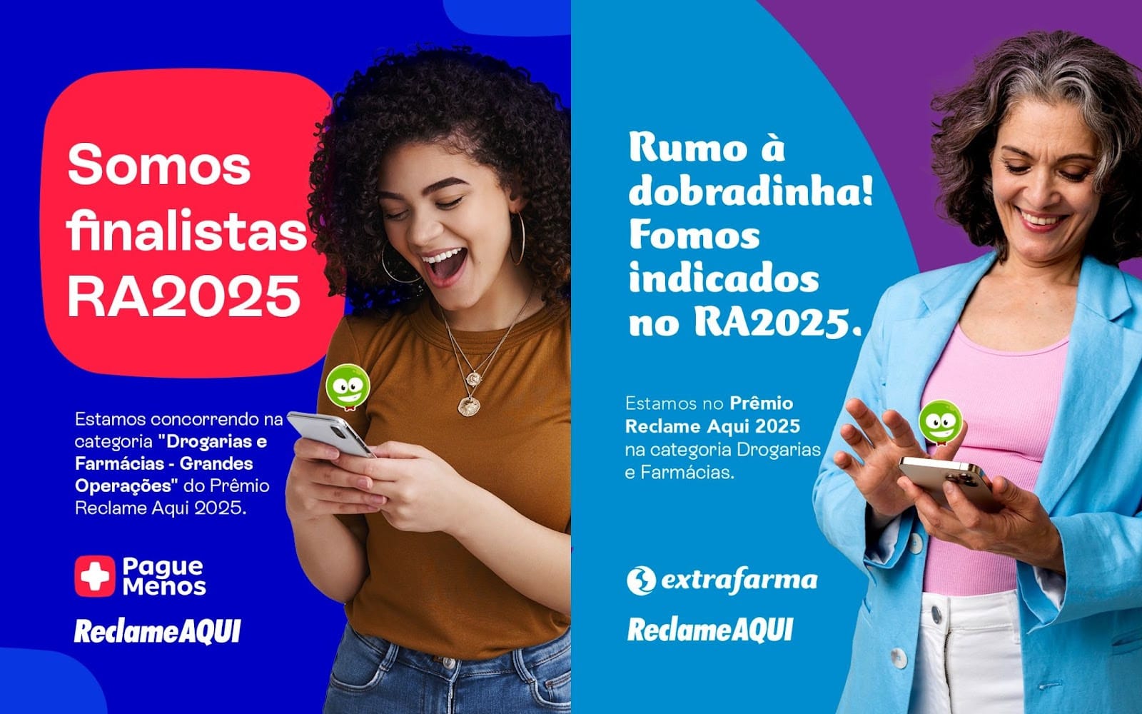 Pague Menos 和 Extrafarma 被提名为2025年 Reclame Aqui 奖
